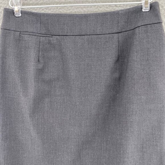 Calvin Klein Skirt Womens 6 Gray Stretch Pencil Straight Above Knee Office Work - Picture 2 of 10